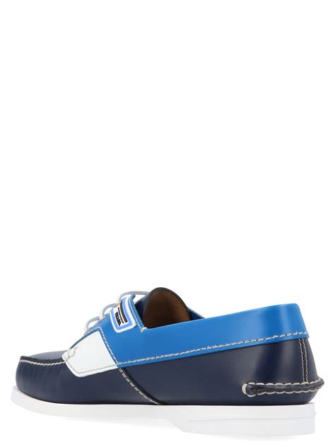 prada blue boat shoes